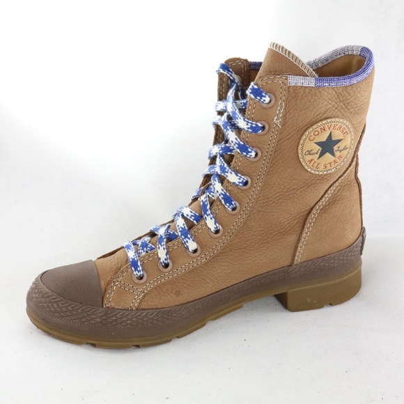 Converse Shoes - CONVERSE Lady Outsider Brown Leather High Boots